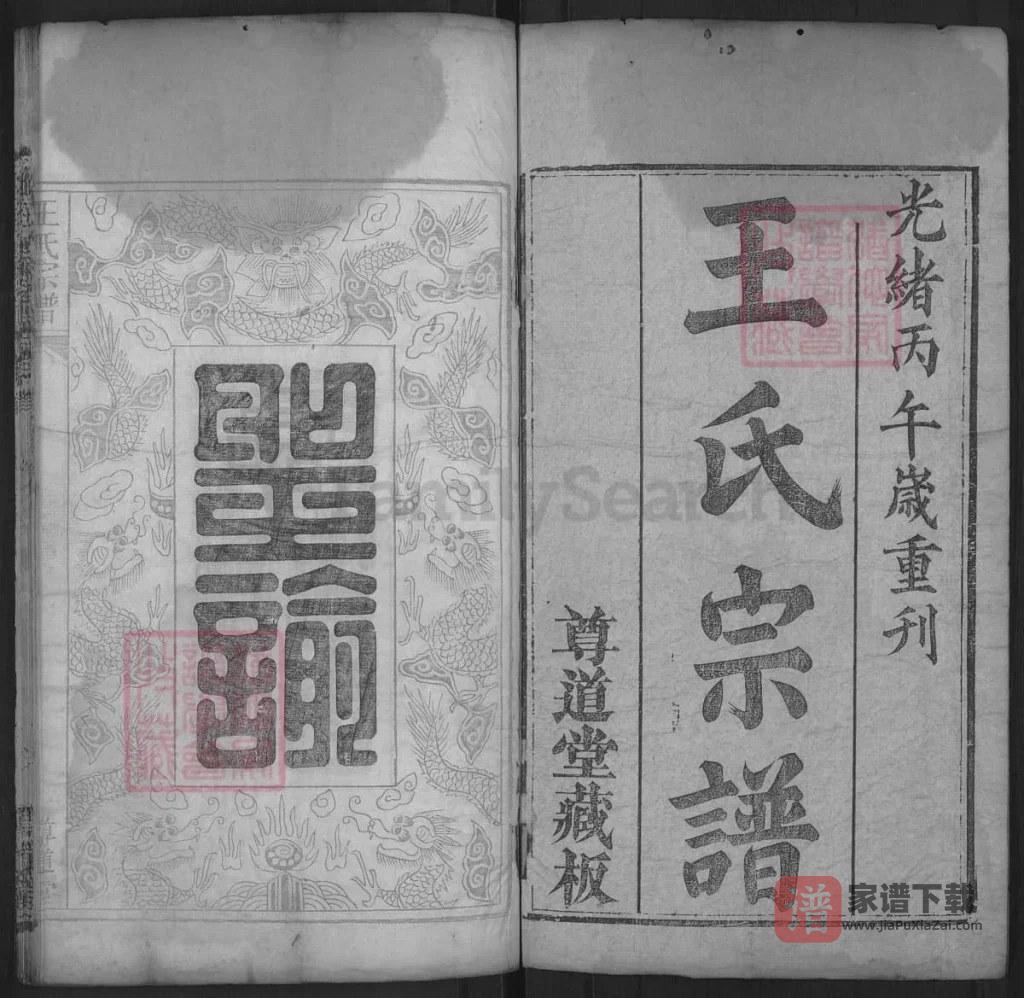 图片[1]-湖北黄冈王氏宗谱（尊道堂）PDF高清电子版下载-家谱下载