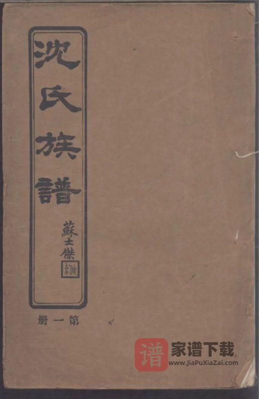 上海青浦南村沈氏族谱PDF高清电子版下载-家谱下载