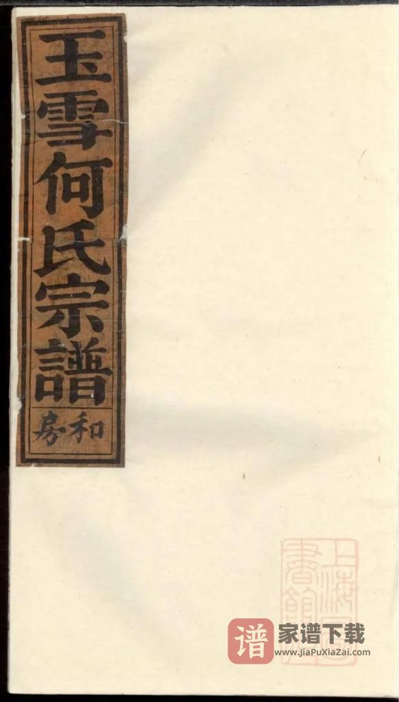 图片[1]-浙江丽水清源何氏玉雪宗谱PDF高清电子版下载-家谱下载