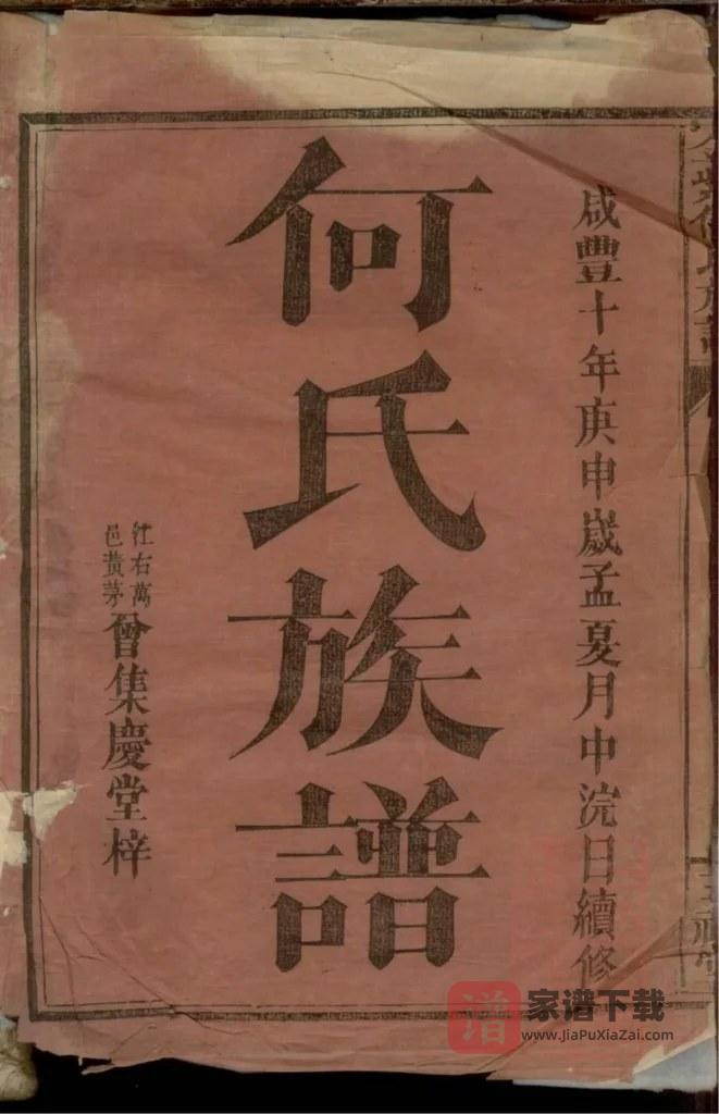 图片[1]-湖南浏阳金紫何氏族谱（五福堂）PDF高清电子版下载-家谱下载