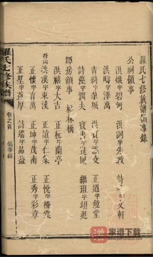 图片[1]-湖南罗氏七修族谱PDF高清电子版下载-家谱下载