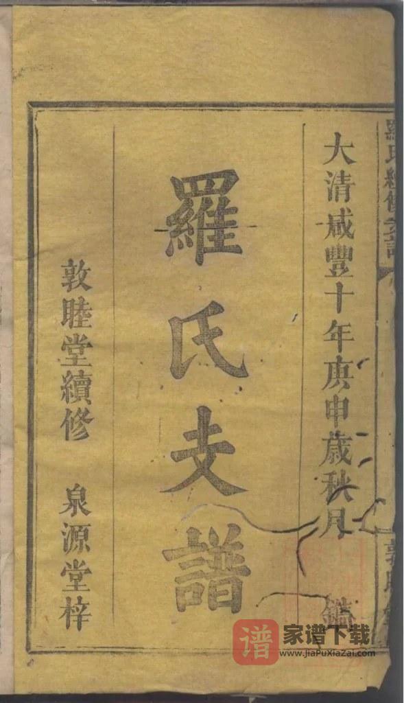图片[1]-湖南浏阳罗氏续修族谱（敦睦堂）PDF高清电子版下载-家谱下载