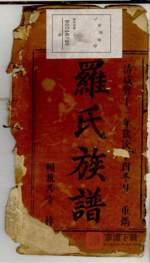 图片[1]-罗氏族谱（豫章堂，湖南浏阳江西萍乡万载统谱）PDF高清电子版下载-家谱下载