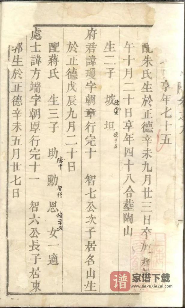 图片[1]-浙江丽水缙云县丁氏宗谱（道光18年残本）PDF高清电子版下载-家谱下载