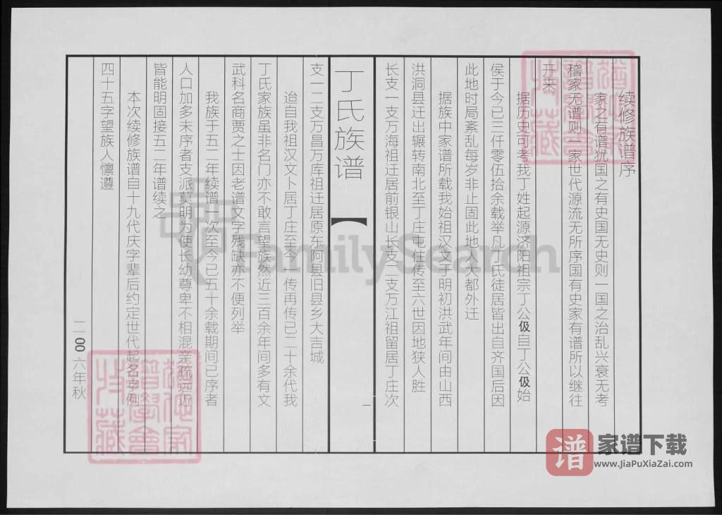 图片[2]-山东泰安东平县丁氏族谱PDF高清电子版下载-家谱下载