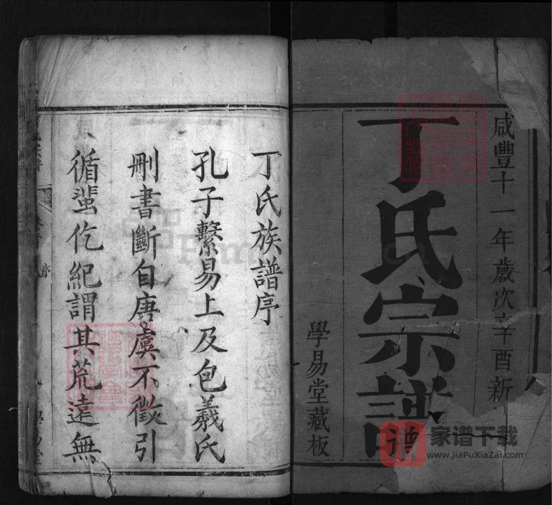 湖北麻城丁氏宗谱（学易堂）PDF高清电子版下载-家谱下载