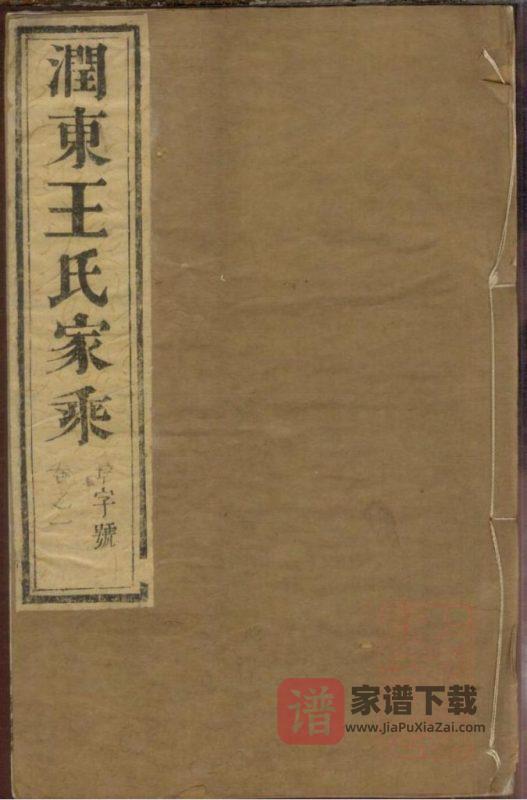 江苏镇江润东王氏重修族谱（佩传堂）PDF高清电子版下载-家谱下载