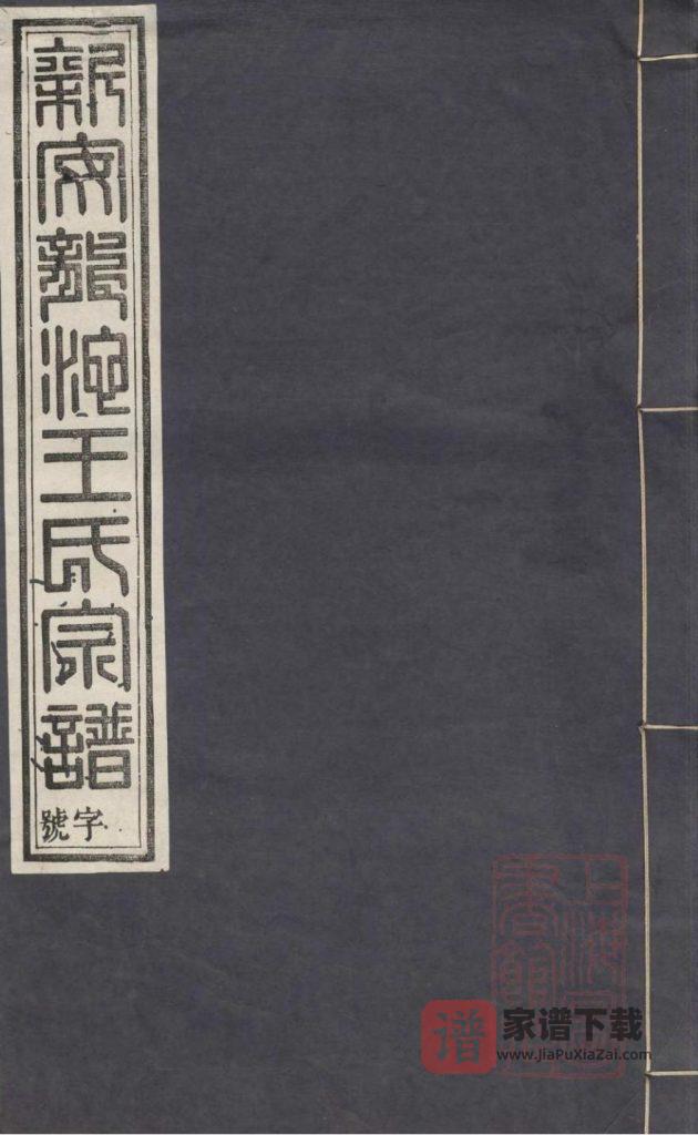 图片[1]-江西上饶婺源县新安龙池王氏宗谱PDF高清电子版下载-家谱下载