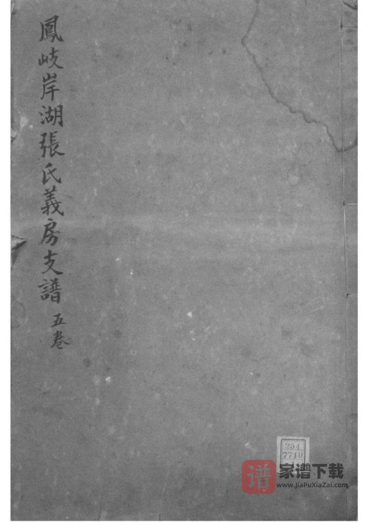 江西南昌新建区凰岐岸湖张氏义房支谱（孝友堂）PDF高清电子版下载