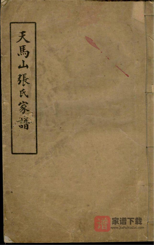 上海松江区天马山张氏家谱PDF高清电子版下载