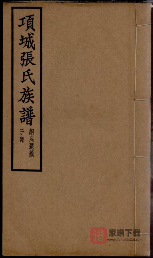 河南项城张氏族谱PDF高清电子版下载