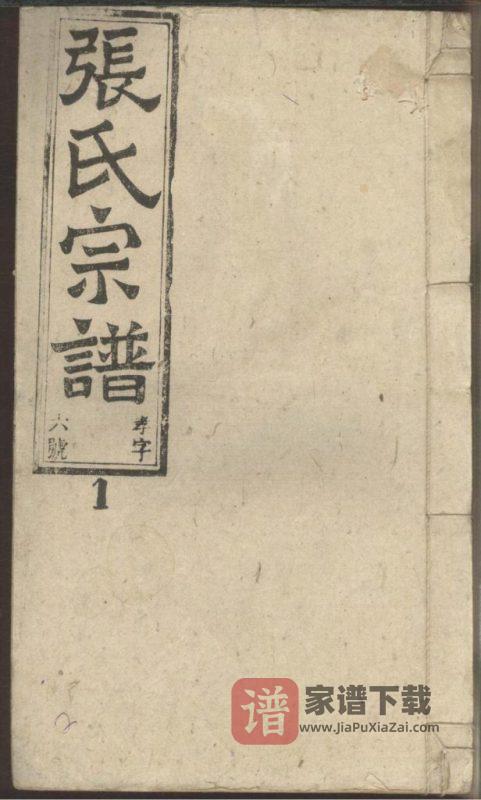 安徽张氏宗谱（怀宁、太湖通谱，三治堂）PDF高清电子版下载-家谱下载