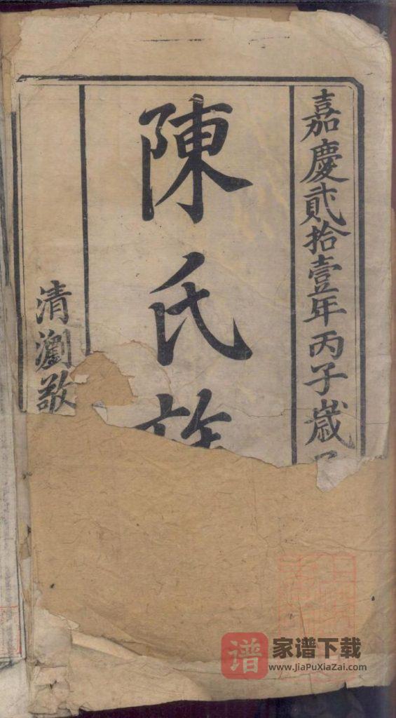 图片[1]-湖南陈氏族谱（颍川堂）PDF高清电子版下载-家谱下载