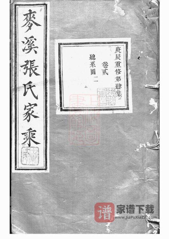 江苏丹阳麦溪张氏家乘(报本堂)PDF高清电子版下载-家谱下载