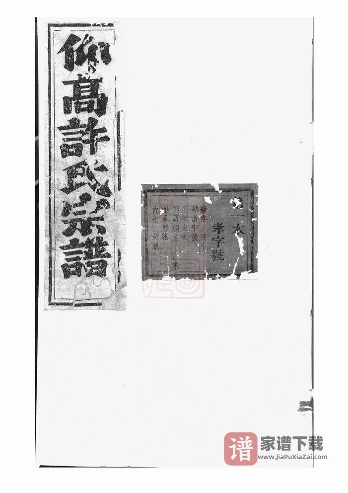 图片[1]-浙江东阳许氏宗谱PDF高清电子版下载-家谱下载