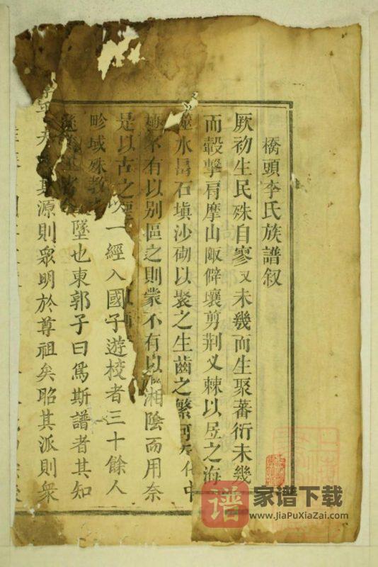 湖南湘潭桥头李氏族谱（本源堂）PDF高清电子版下载-家谱下载
