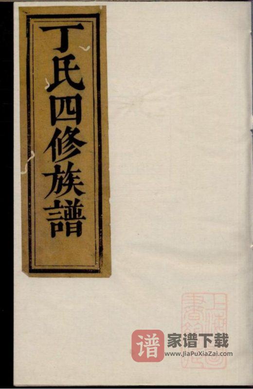 湖南益阳丁氏四修族谱(嘉庆11年)PDF高清电子版下载-家谱下载