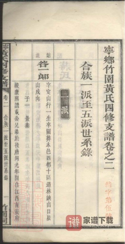 图片[2]-湖南长沙宁乡县竹园黄氏四修支谱PDF高清电子版下载-家谱下载