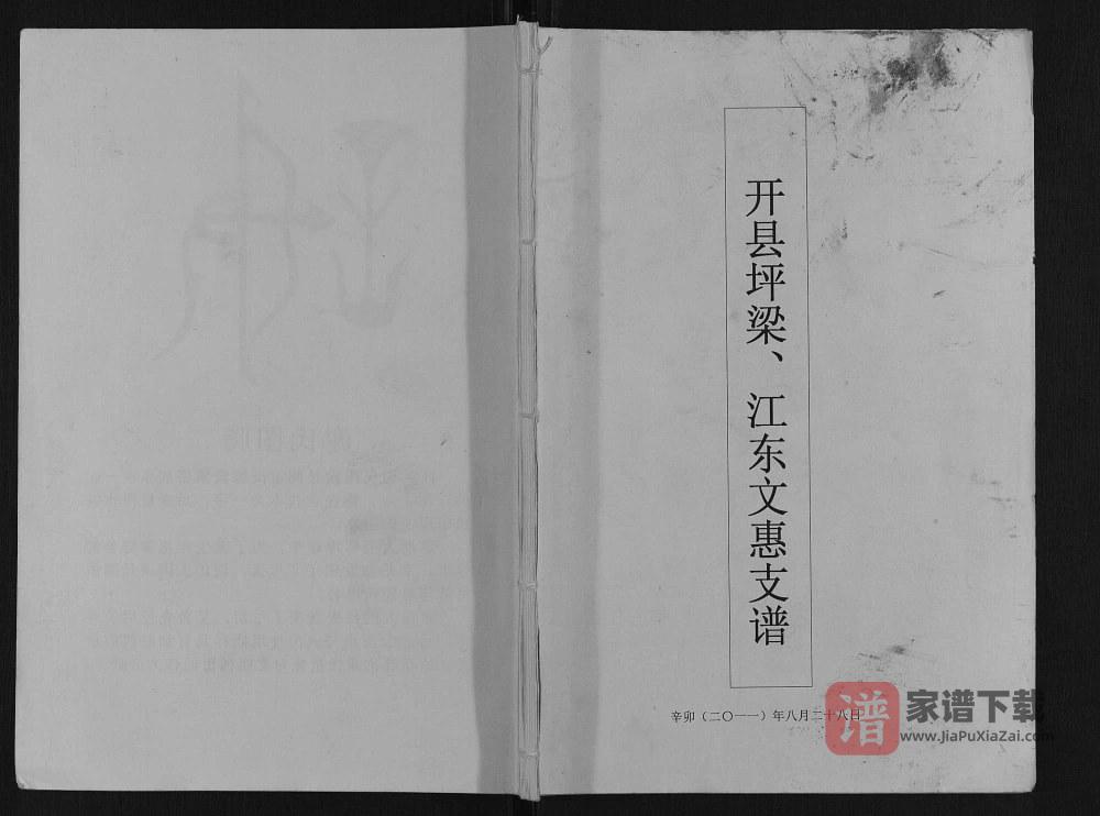 图片[1]-重庆开州区坪梁谢氏江东文惠支谱PDF高清电子版下载-家谱下载