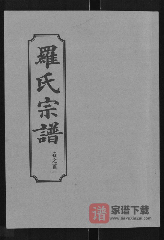 湖北武汉新洲区罗氏宗谱（柏林堂）PDF高清电子版下载-家谱下载
