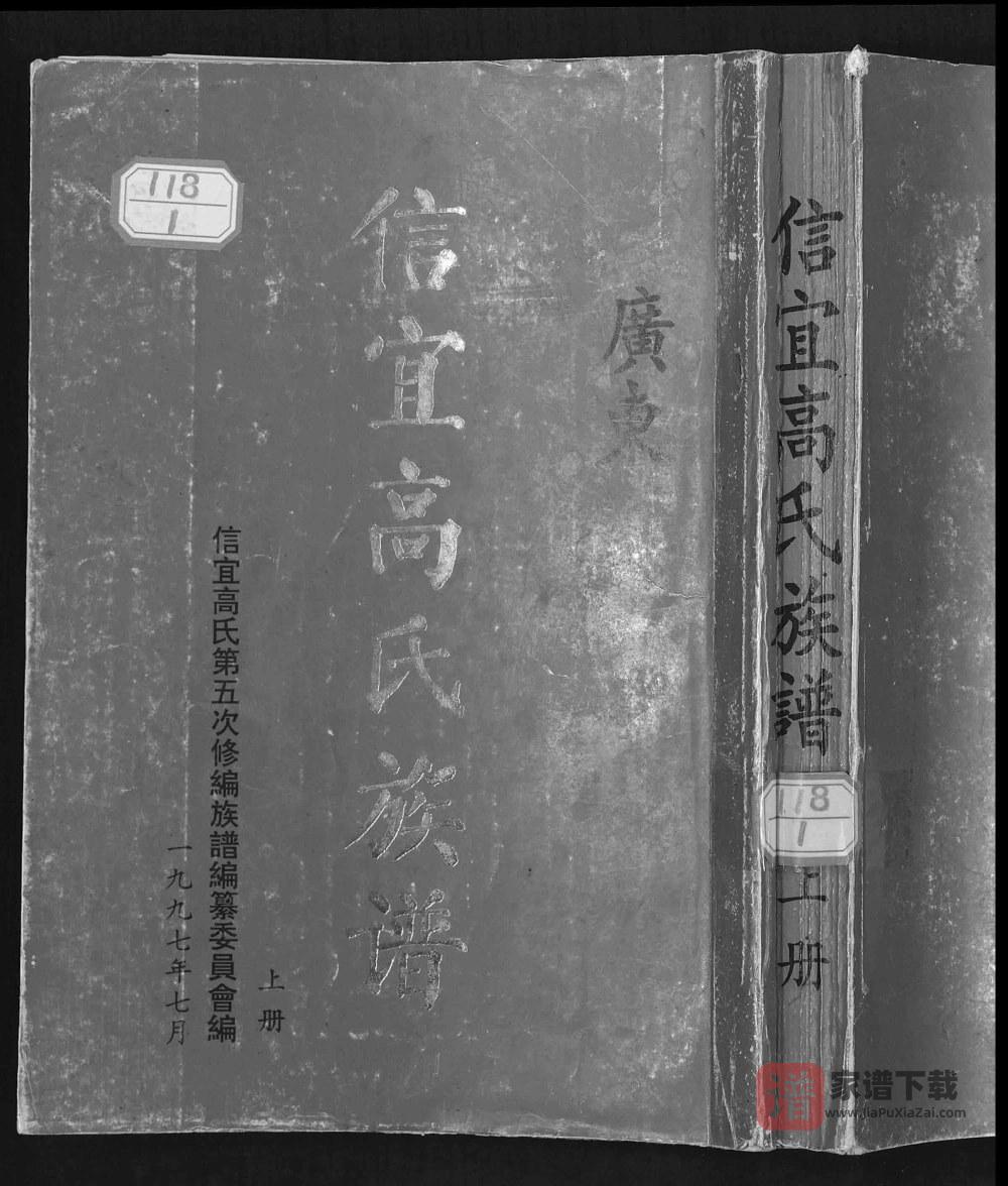 广东信宜高氏族谱PDF高清电子版下载