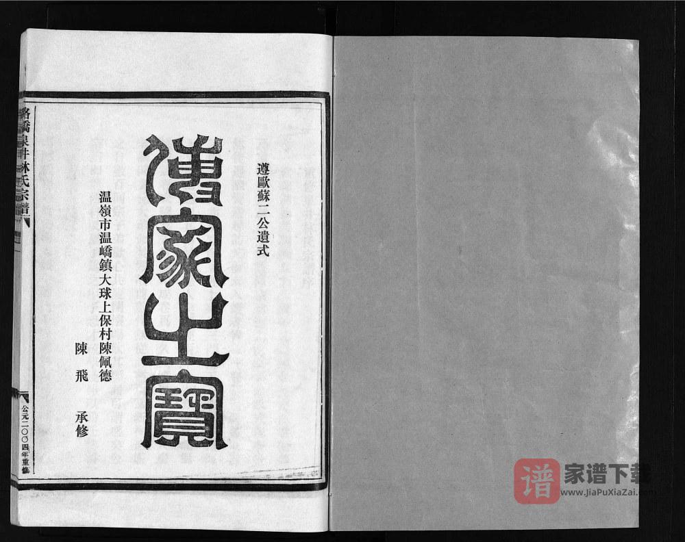 图片[2]-浙江台州路桥泉井林氏宗谱PDF高清电子版下载-家谱下载