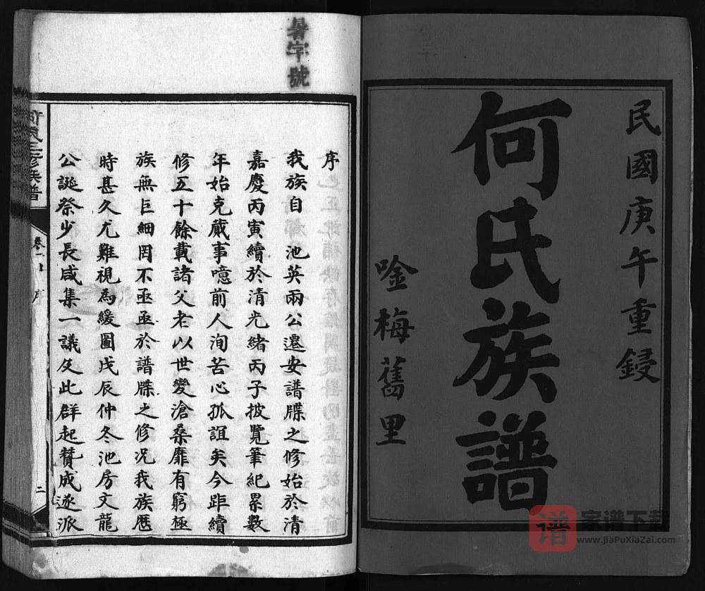 图片[2]-湖南益阳安化县何氏三修族谱PDF高清电子版下载-家谱下载