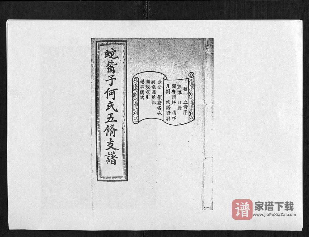 图片[1]-湖南长沙蛇嘴子何氏五修支谱（敦睦堂）PDF高清电子版下载-家谱下载