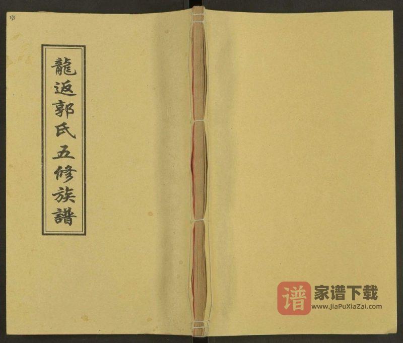 湖南娄底双峰县龙返郭氏五修族谱(汾阳堂)PDF高清电子版下载-家谱下载