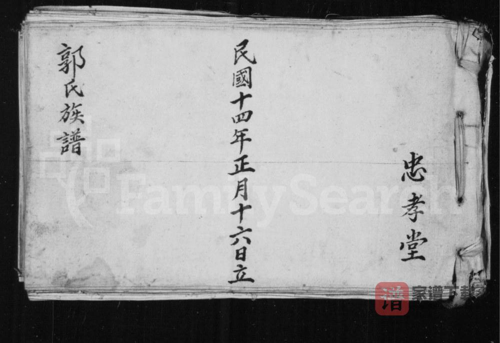 山西长治沁县郭氏族谱（忠孝堂）PDF高清电子版下载