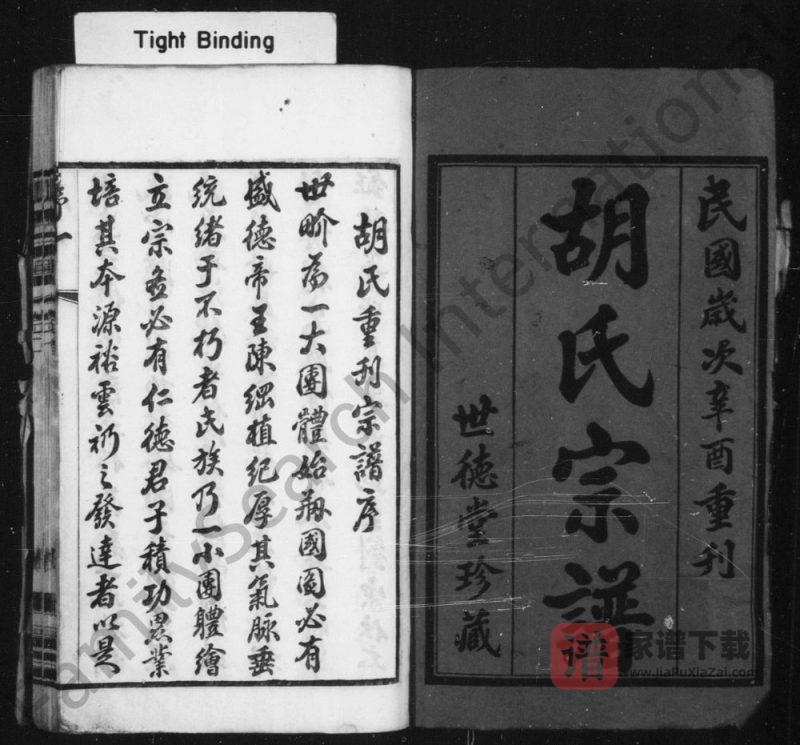 江苏常州东安胡氏宗谱(世德堂)PDF高清电子版下载-家谱下载