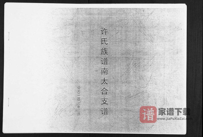 山东淄博临淄区许氏族谱南太合支谱PDF高清电子版下载-家谱下载